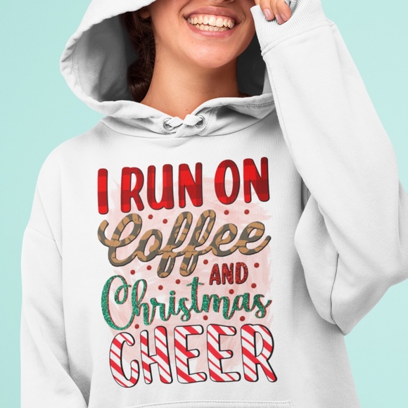 I RUN ON COFFEE: UNISEX CUSTOM HOODIE - Picture 1 of 4